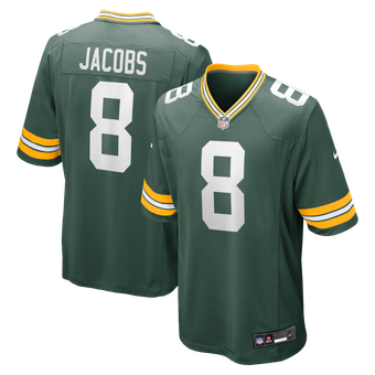 Men's Nike Josh Jacobs  Green Green Bay Packers Team Game Jersey