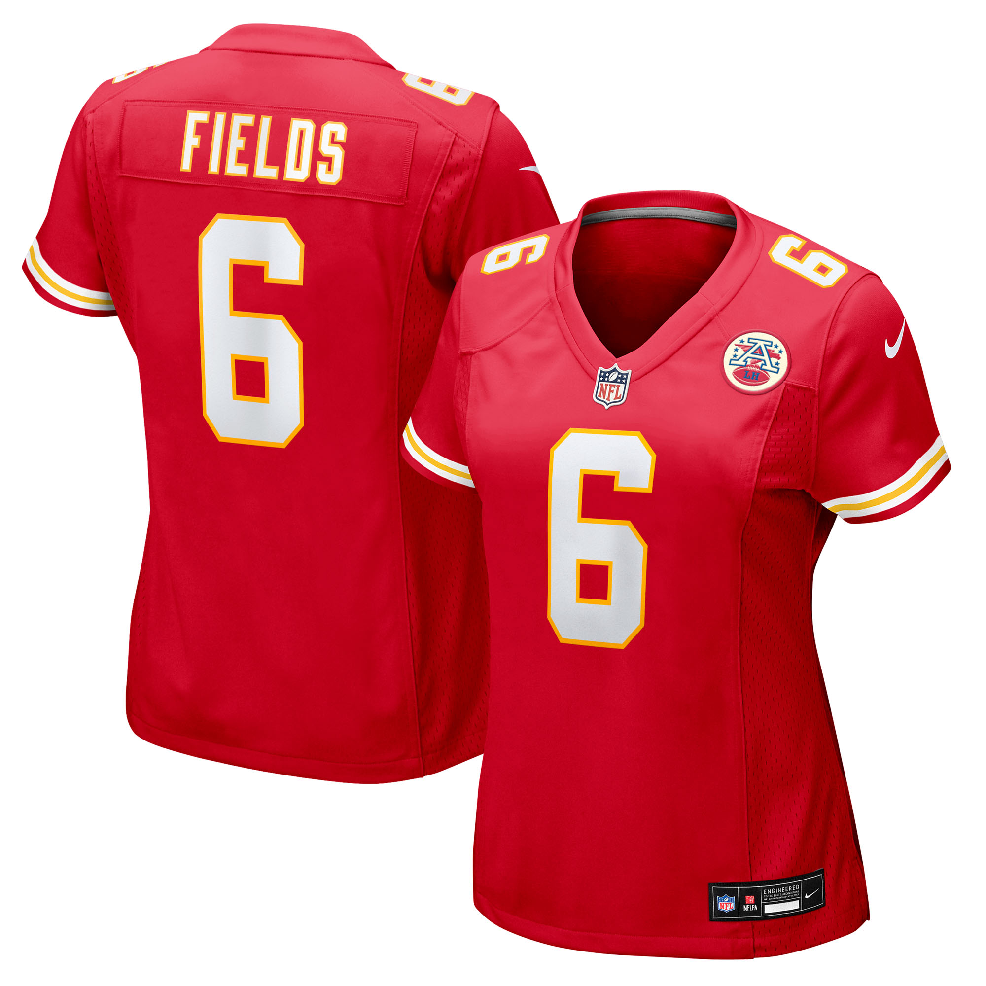 Women's Nike Justin Fields Red Kansas City Chiefs Team Game Jersey