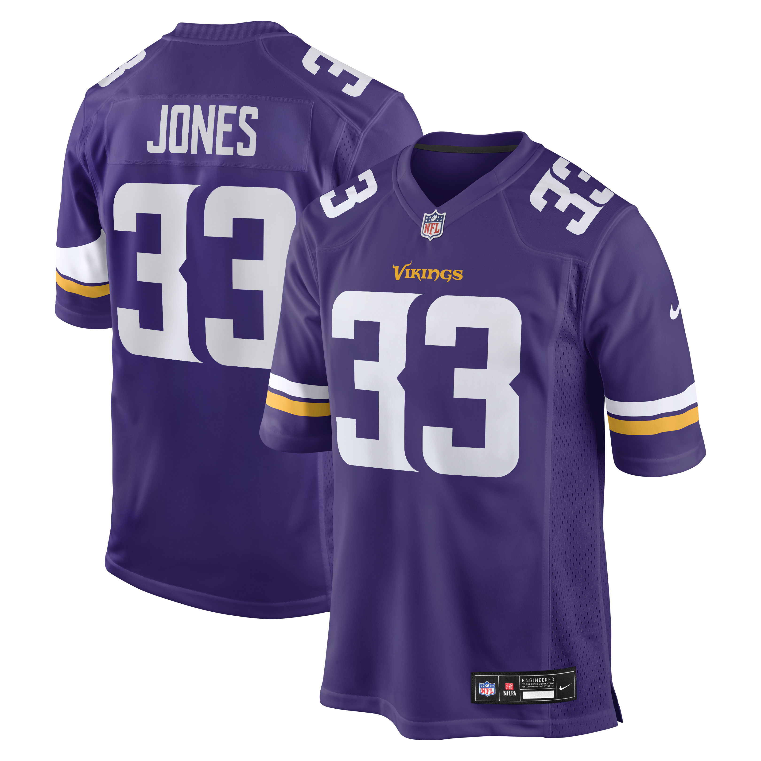 Men's Nike Aaron Jones Purple Minnesota Vikings Game Player Jersey