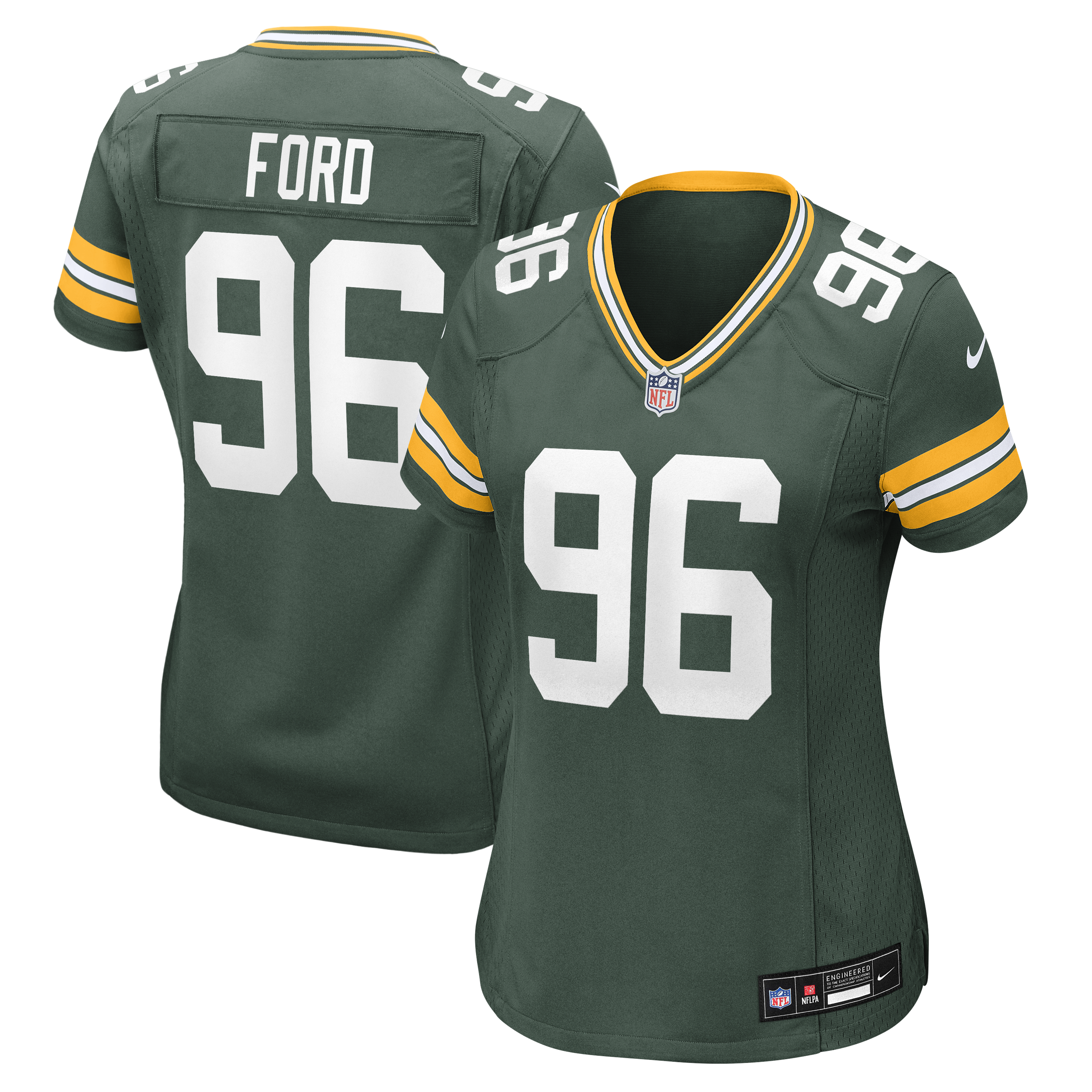 Women's Nike Jonathan Ford Green Green Bay Packers Team Game Jersey