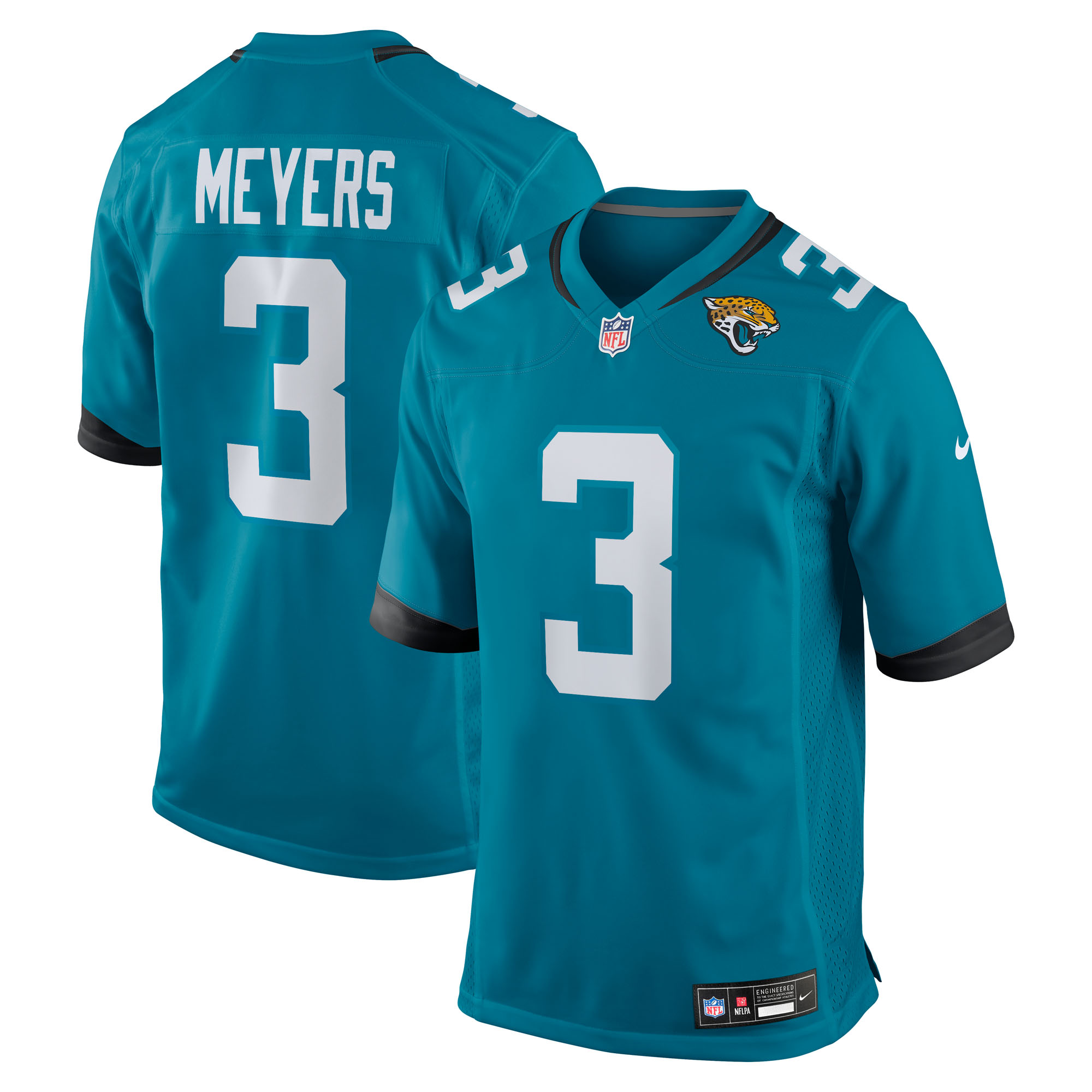 Men's Nike Jakobi Meyers Teal Jacksonville Jaguars Team Game Jersey