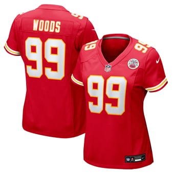 Women's Nike Peter Woods Red Kansas City Chiefs Team Game Jersey