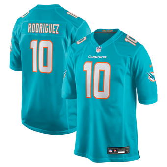 Men's Nike Jacob Rodriguez Aqua Miami Dolphins Game Jersey