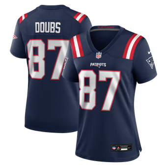 Women's Nike Romeo Doubs Navy New England Patriots Team Game Jersey