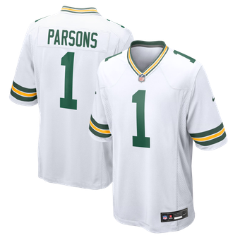 Men's Nike Micah Parsons White Green Bay Packers Game Player Jersey