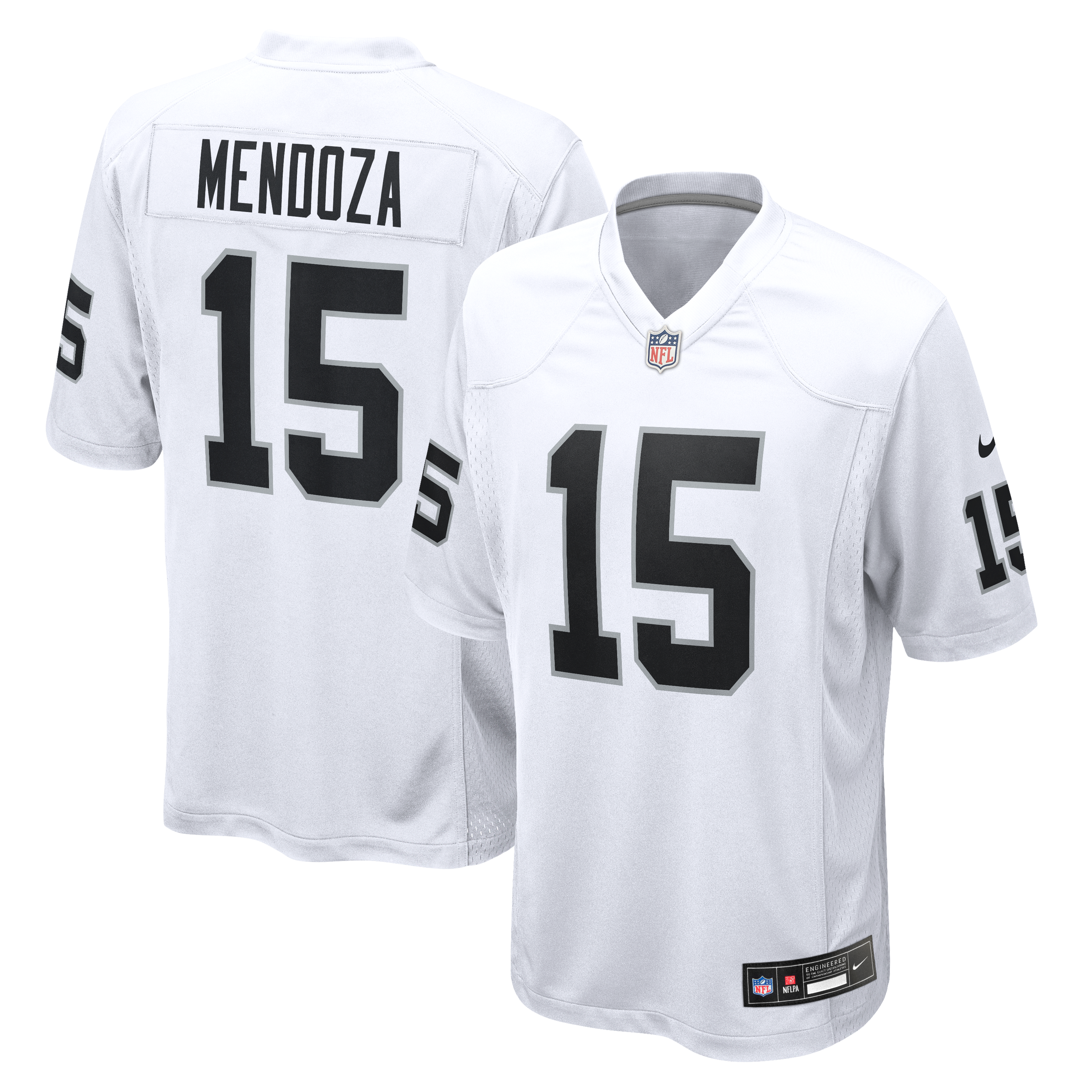 Men's Nike Fernando Mendoza White Las Vegas Raiders Game Player Jersey