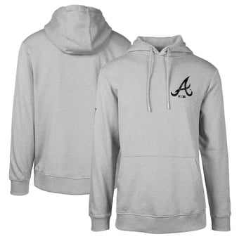 Men's Levelwear Gray Atlanta Braves Podium Digital Camo Pullover Hoodie