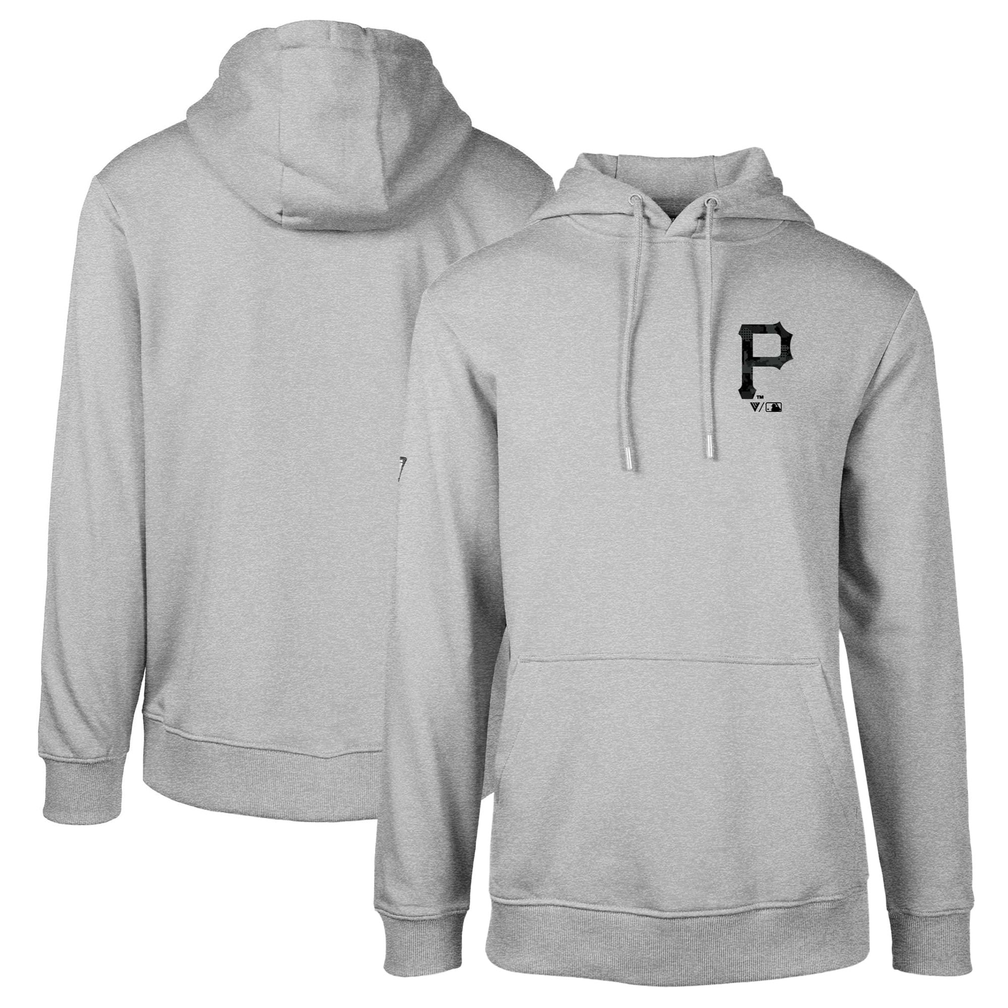 Men's Levelwear Gray Pittsburgh Pirates Podium Digital Camo Pullover Hoodie