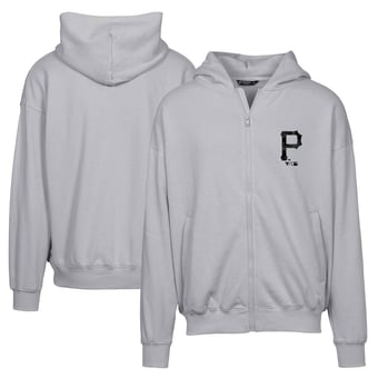 Men's Levelwear Gray Pittsburgh Pirates Uphill Digital Camo Full-Zip Hoodie