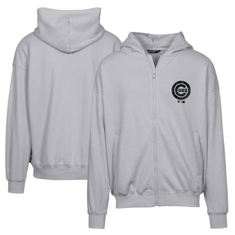 Men's Levelwear Gray Chicago Cubs Uphill Digital Camo Full-Zip Hoodie