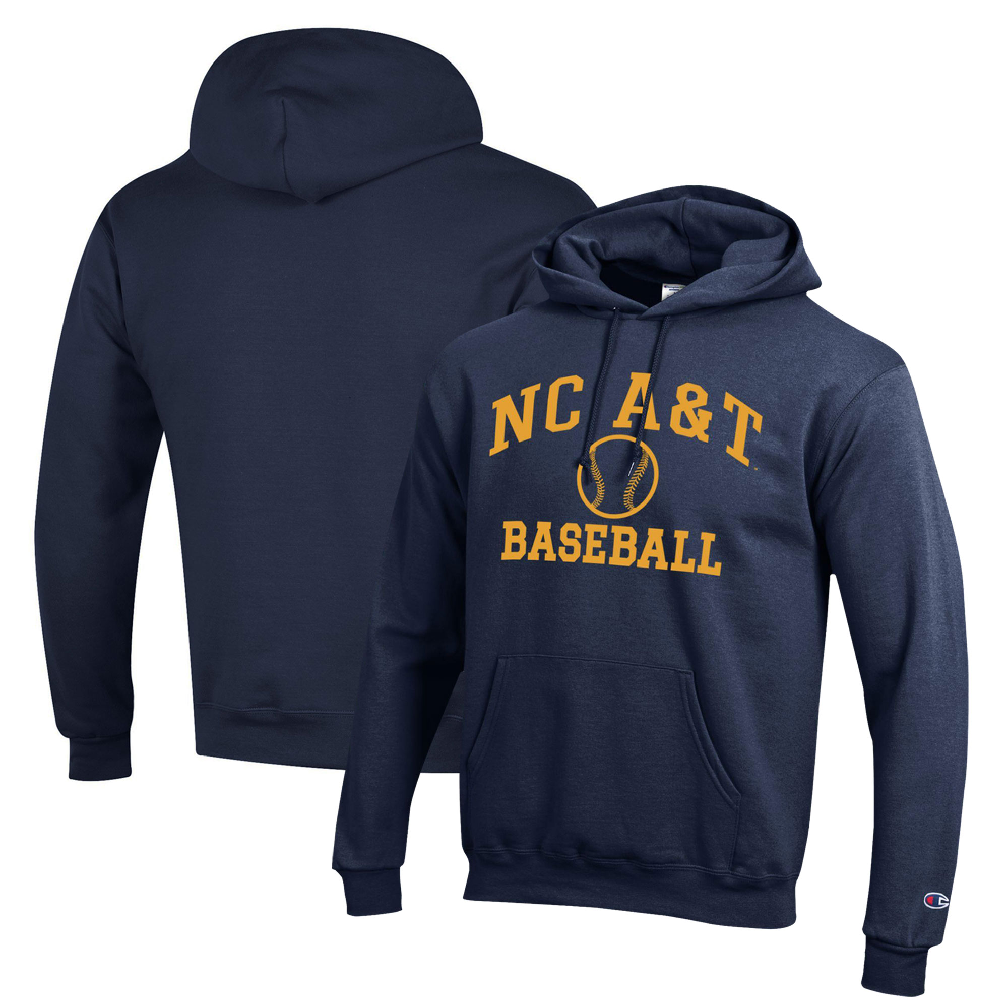Men’s Champion Navy North Carolina A&T Aggies Icon Baseball Powerblend Pullover Hoodie Men’s Champion Navy North Carolina A&T Aggies Icon Baseball Powerblend Pullover Hoodie