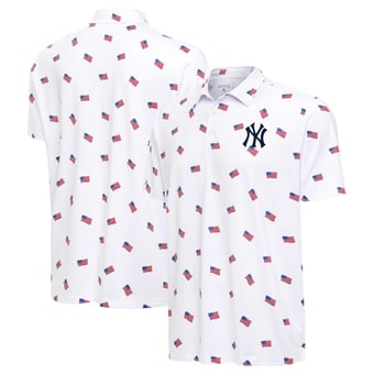 Men's Antigua White New York Yankees Americana Polo