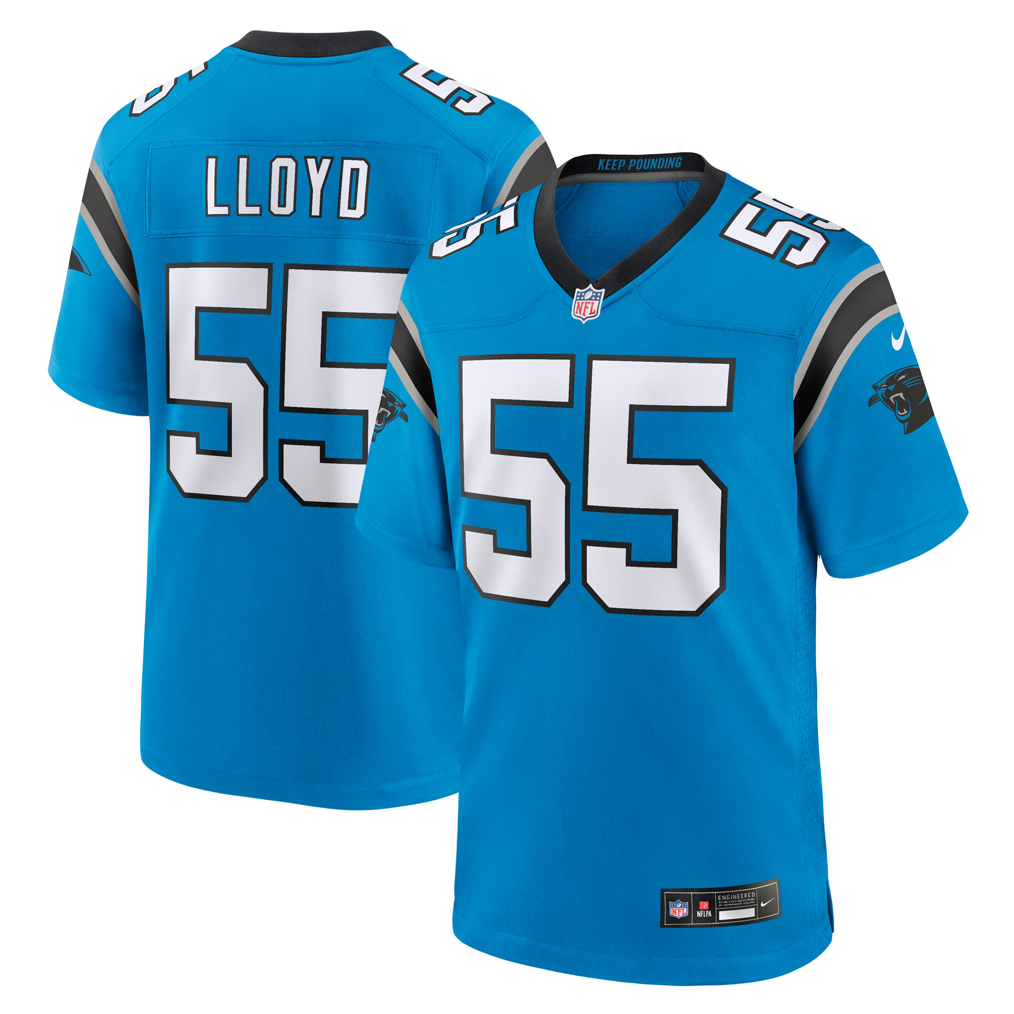 Men's Nike Devin Lloyd Blue Carolina Panthers Alternate Game Jersey