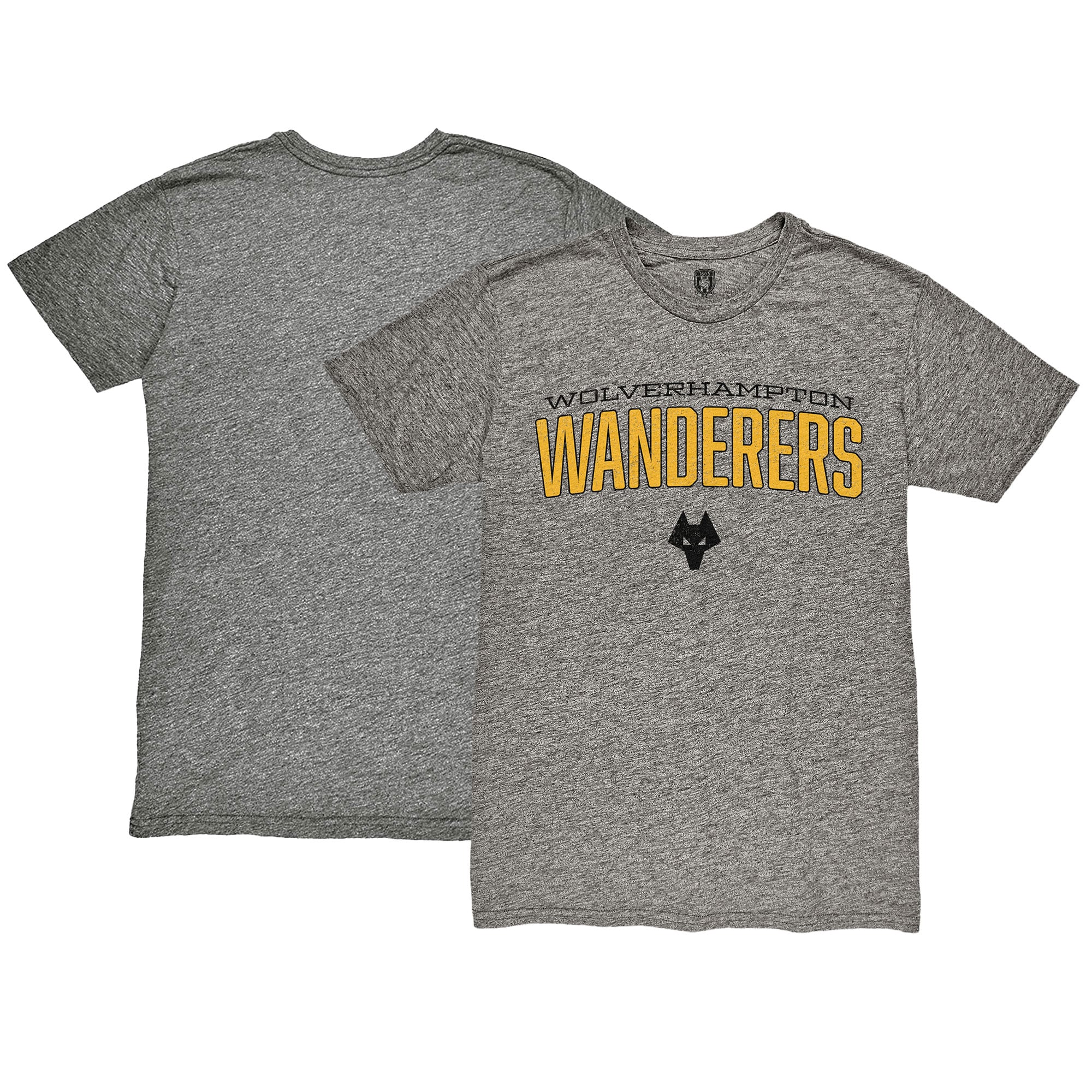Men's 1863FC Heather Gray Wolverhampton Wanderers Wordmark Twisted Tri-Blend Slub T-Shirt