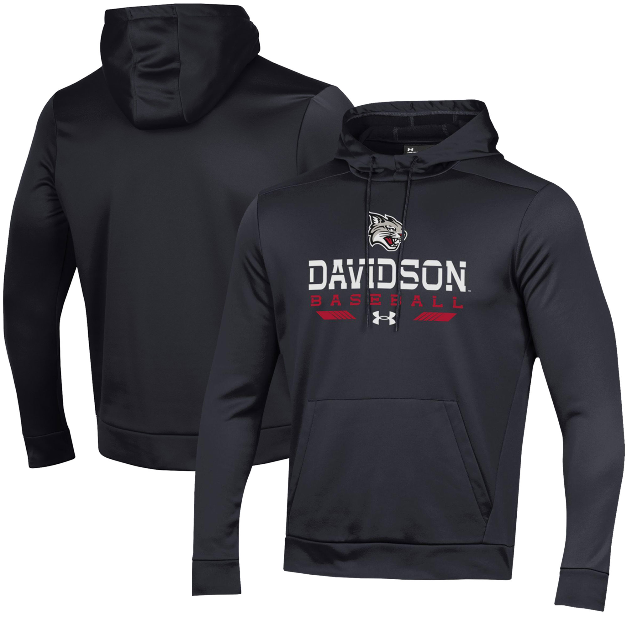 Men’s Under Armour Black Davidson Wildcats Baseball Pullover Hoodie Men’s Under Armour Black Davidson Wildcats Baseball Pullover Hoodie