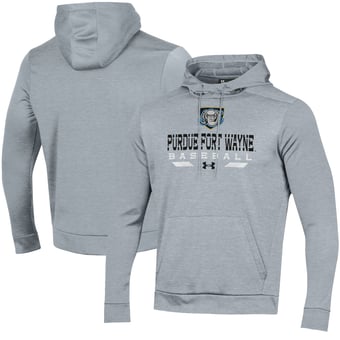Men's Under Armour  Gray Purdue Fort Wayne Mastodons Baseball Pullover Hoodie