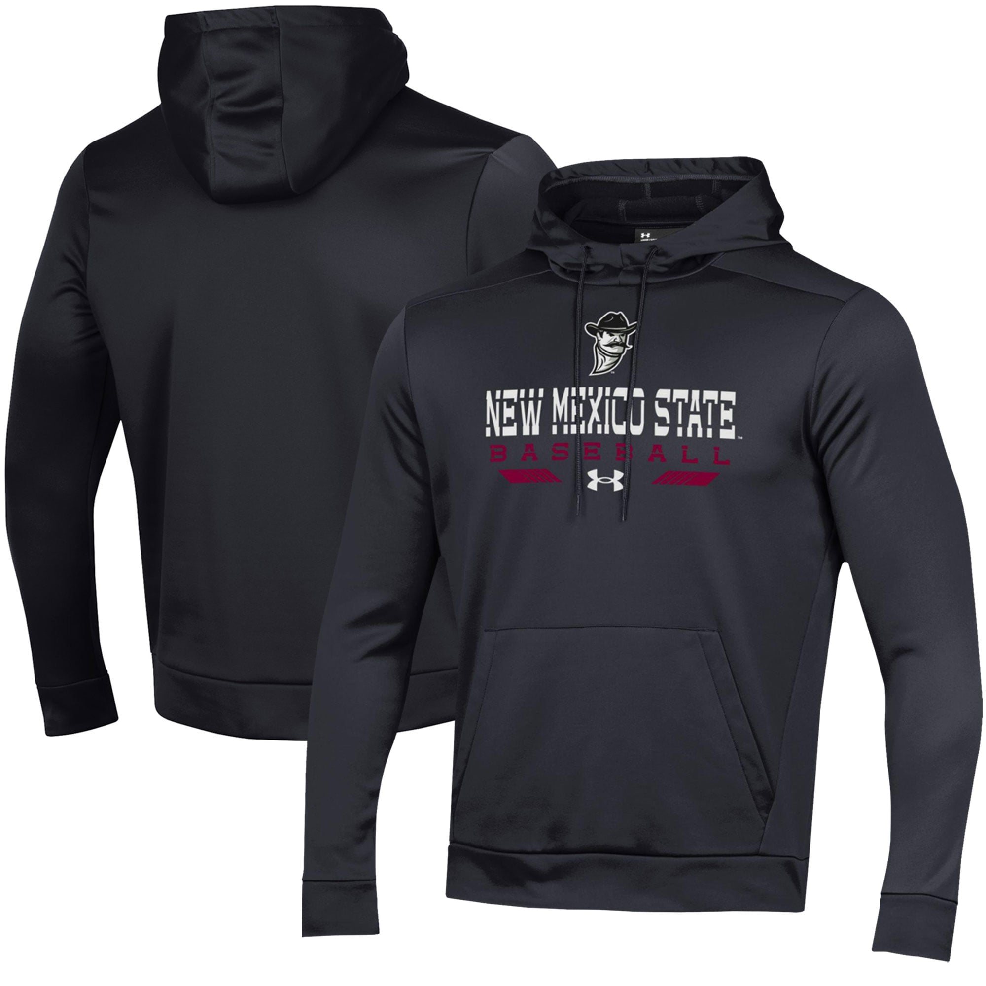 Men's Under Armour  Black New Mexico State Aggies Baseball Pullover Hoodie