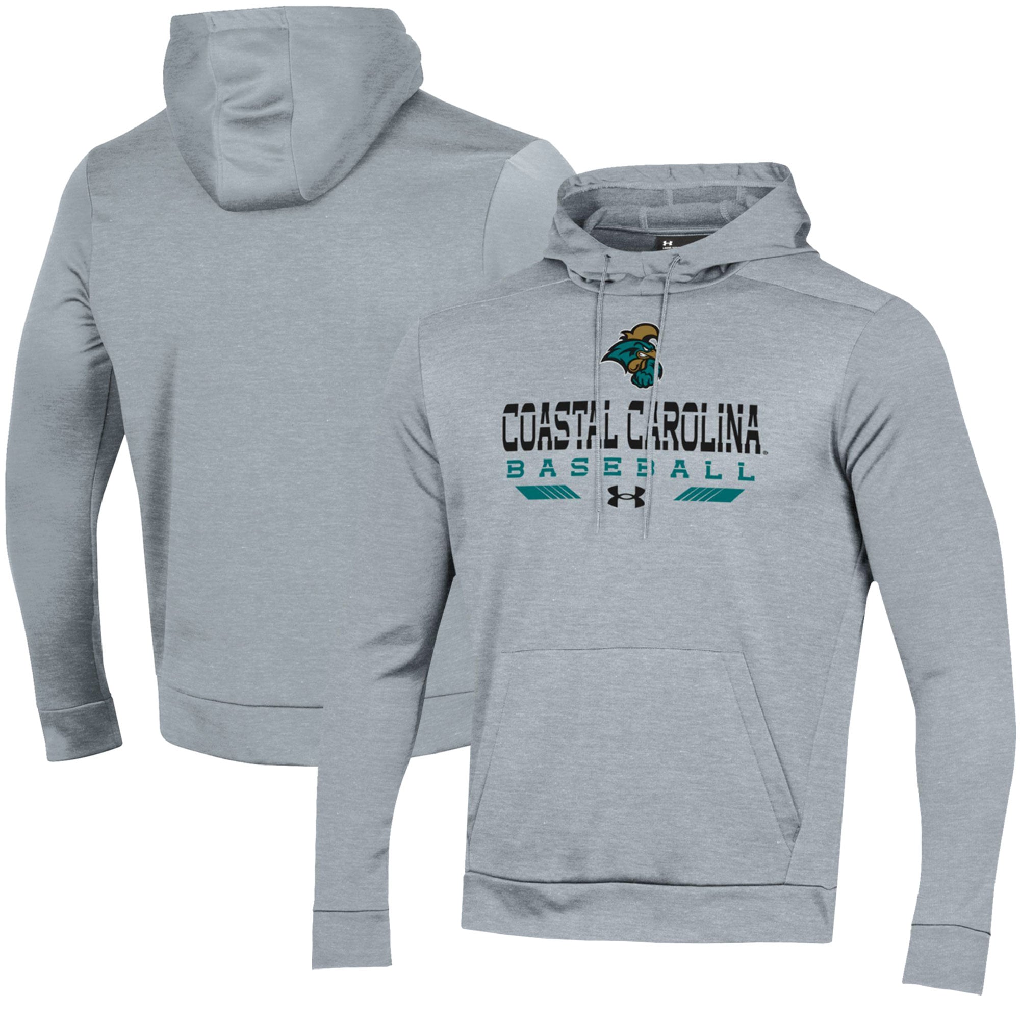 Men's Under Armour  Gray Coastal Carolina Chanticleers Baseball Pullover Hoodie