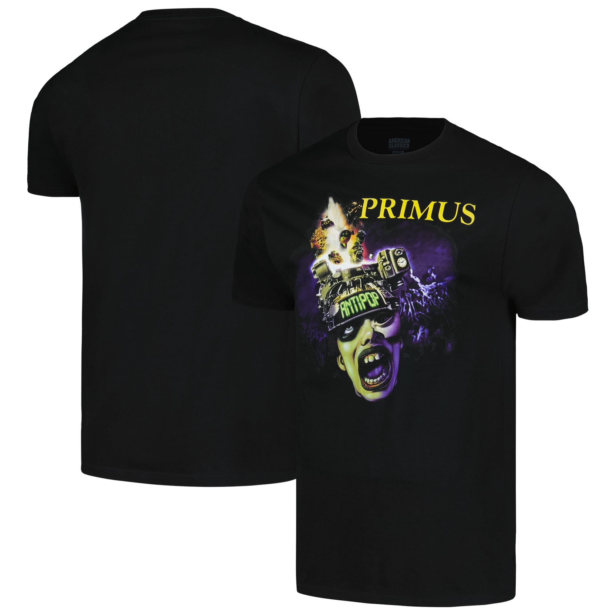 Unisex Black Primus Antipop Graphic T-Shirt