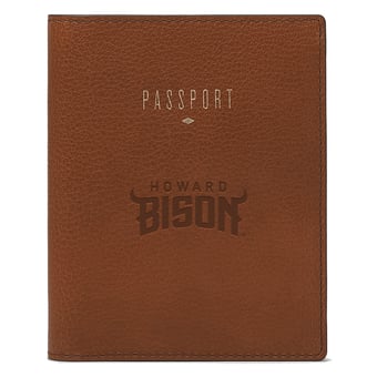 Fossil Brown Howard Bison Travel RFID Passport Case