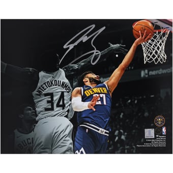 Jamal Murray Denver Nuggets Autographed 11" x 14" Layup vs. Milwaukee Bucks Spotlight Photograph