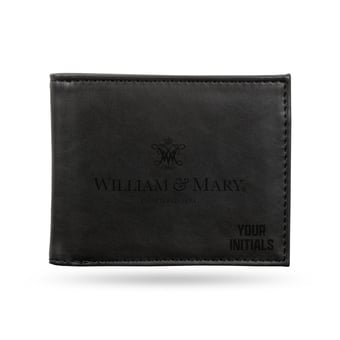 Black William & Mary Tribe Personalized Billfold Wallet