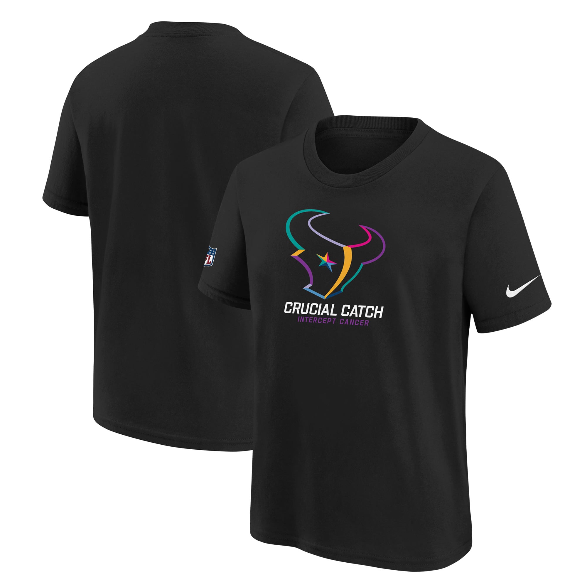 Youth Nike Black Houston Texans 2024 NFL Crucial Catch T-Shirt