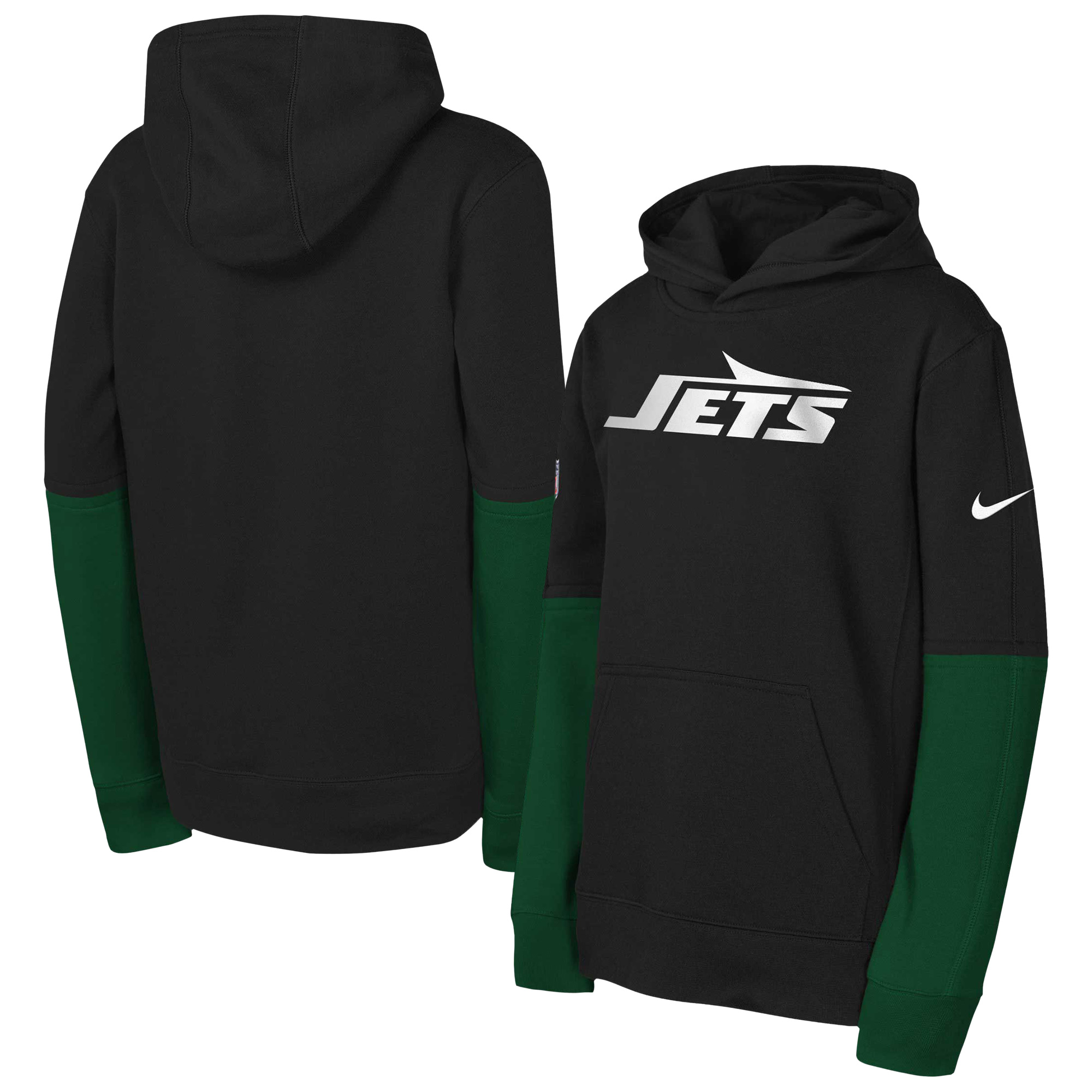 Youth Nike Black New York Jets Club Pullover Hoodie