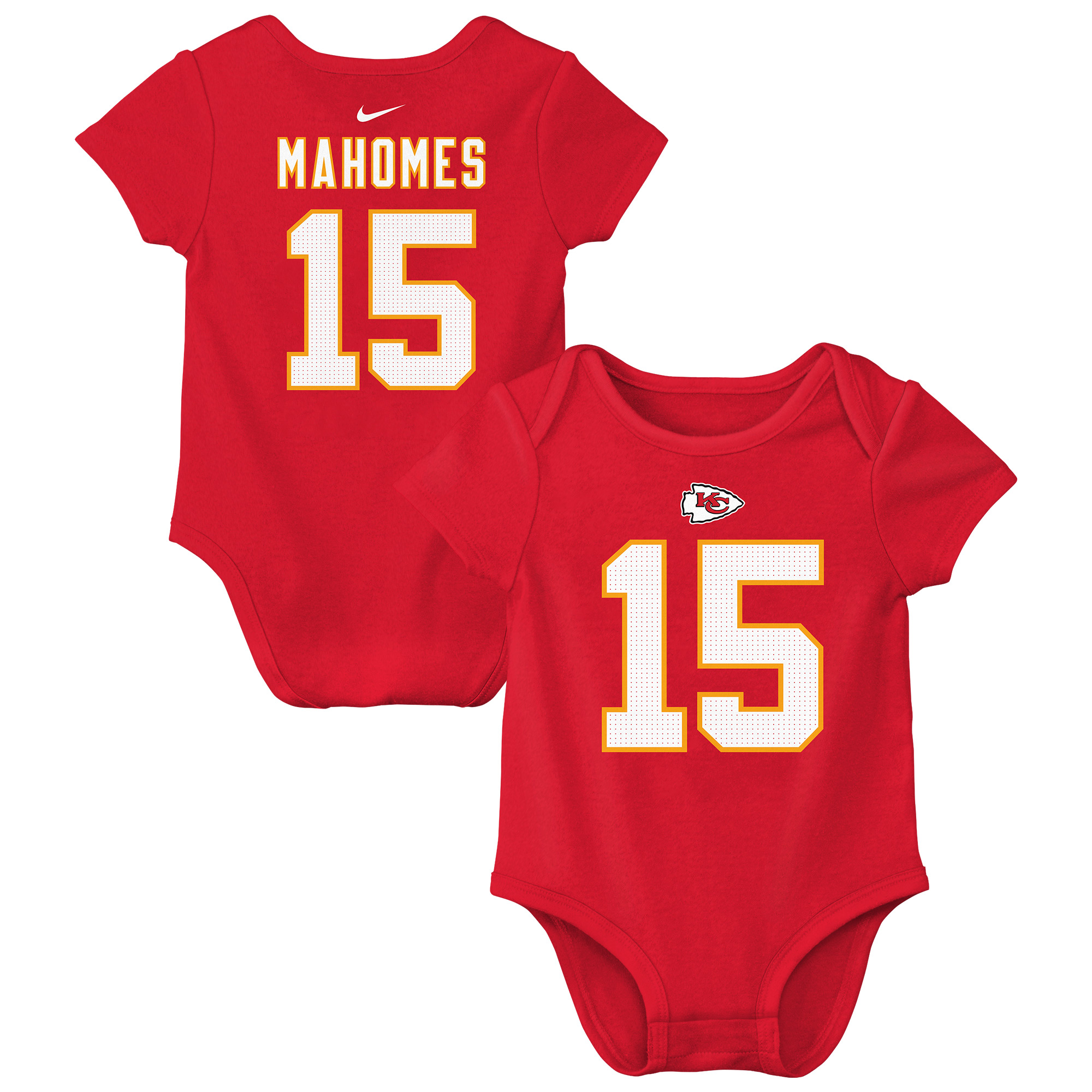 Newborn & Infant Nike Patrick Mahomes Red Kansas City Chiefs Player Name & Number Bodysuit