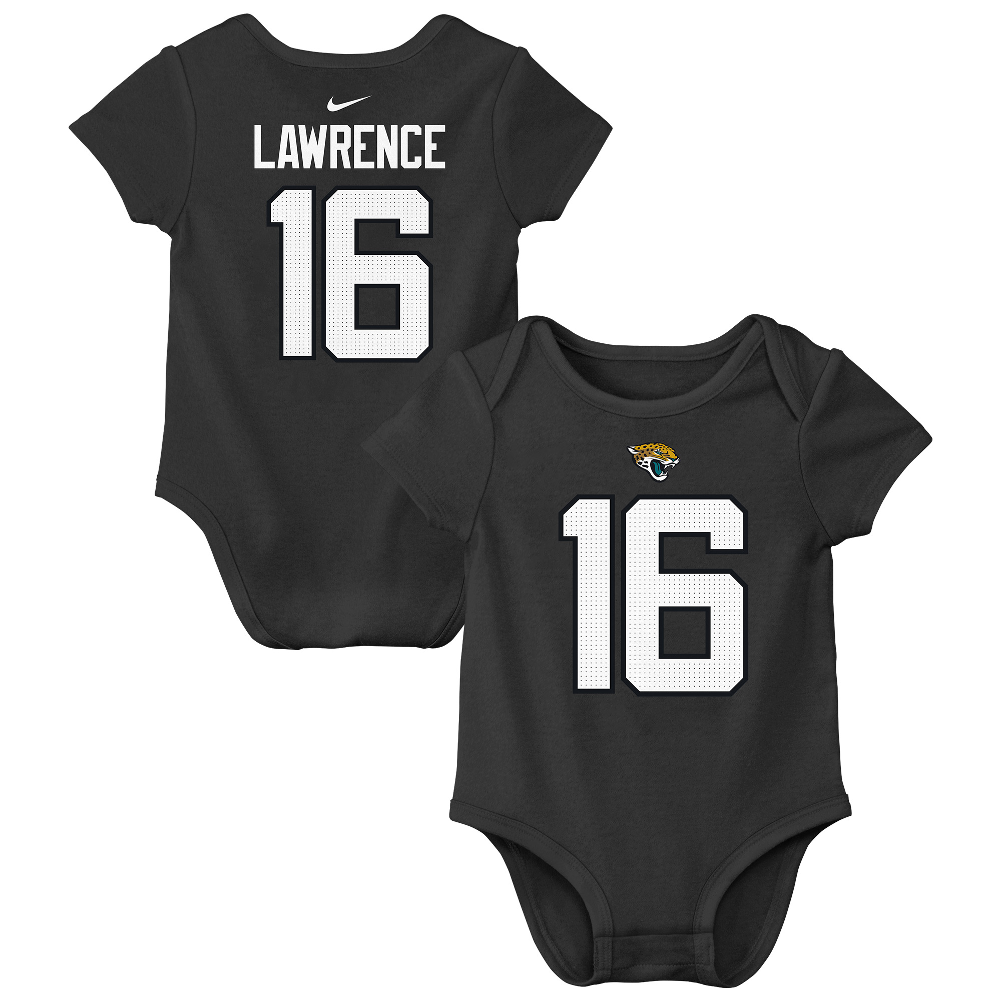 Newborn & Infant Nike Trevor Lawrence Charcoal Jacksonville Jaguars Player Name & Number Bodysuit
