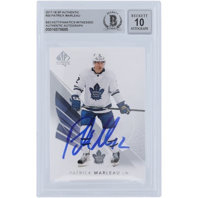 Patrick Marleau Toronto Maple Leafs Autographed 2017-18 Upper Deck SP Authentic #35 Beckett Fanatics Witnessed Authenticated 10 Card