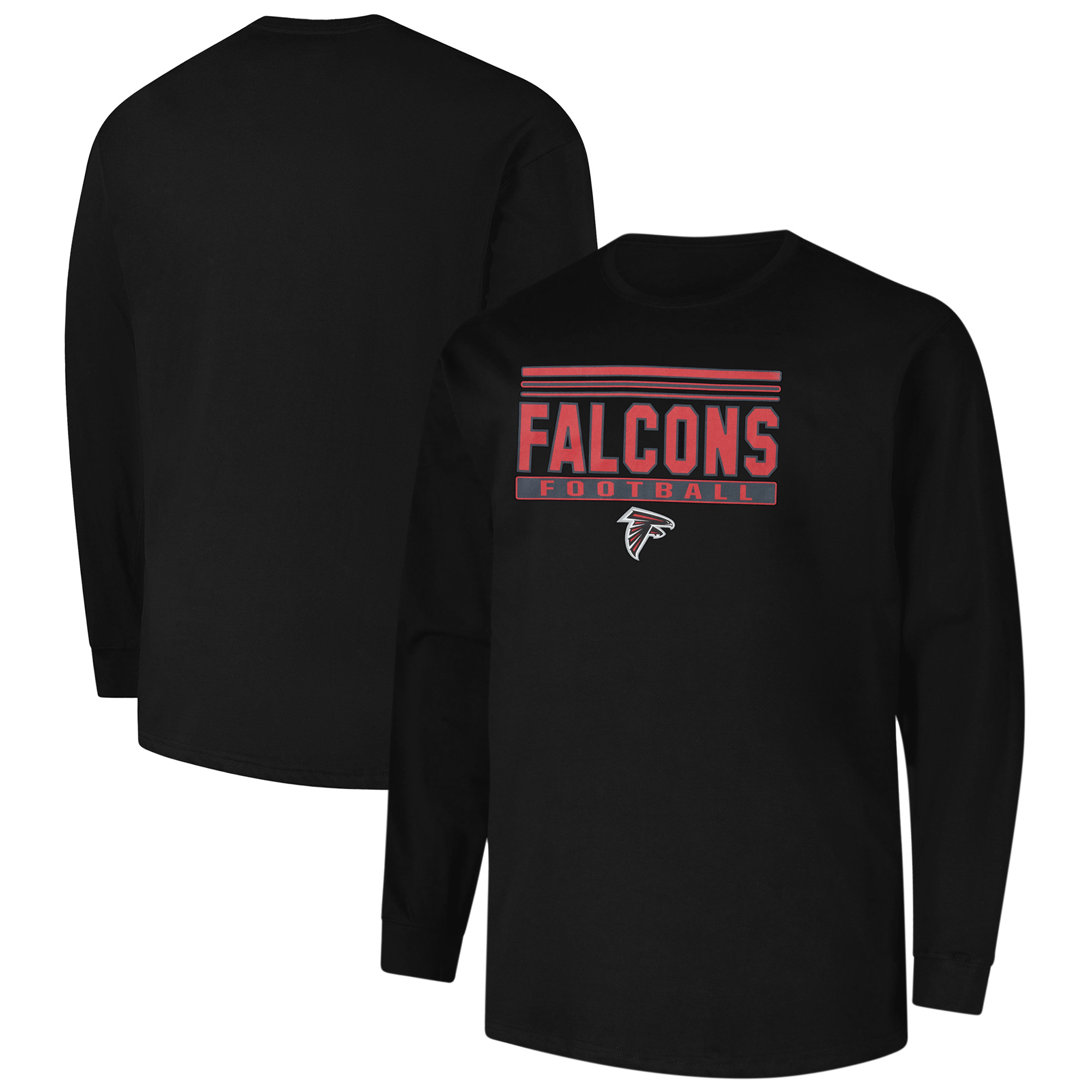 Men's Profile Black Atlanta Falcons Big & Tall Pop Long Sleeve T-Shirt