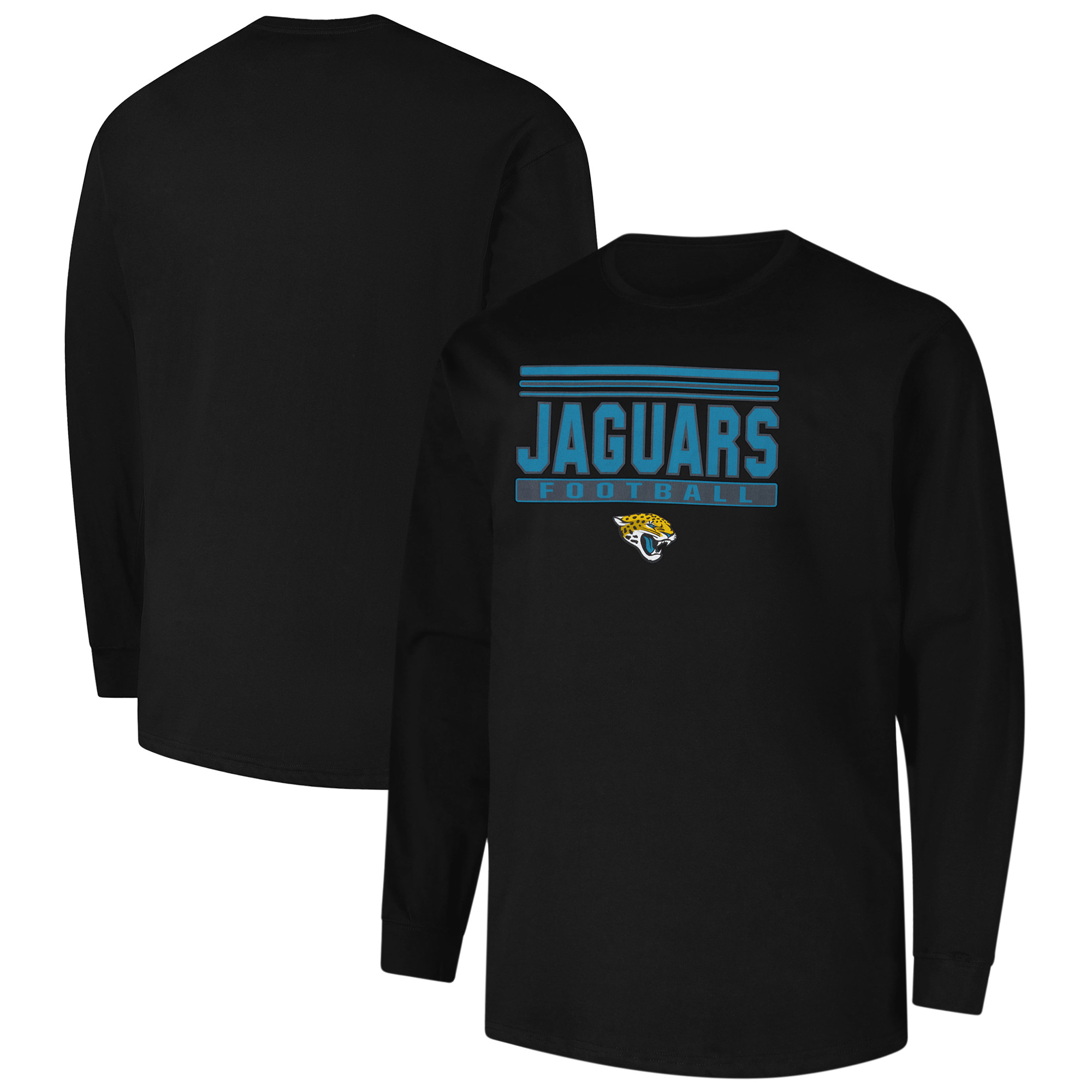 Men's Profile Black Jacksonville Jaguars Big & Tall Pop Long Sleeve T-Shirt