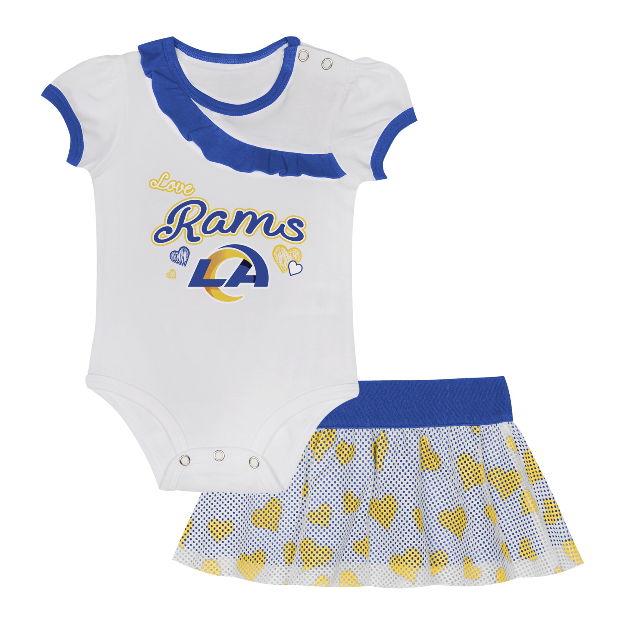 Newborn & Infant Los Angeles Rams Love My Team Bodysuit & Skirt Set