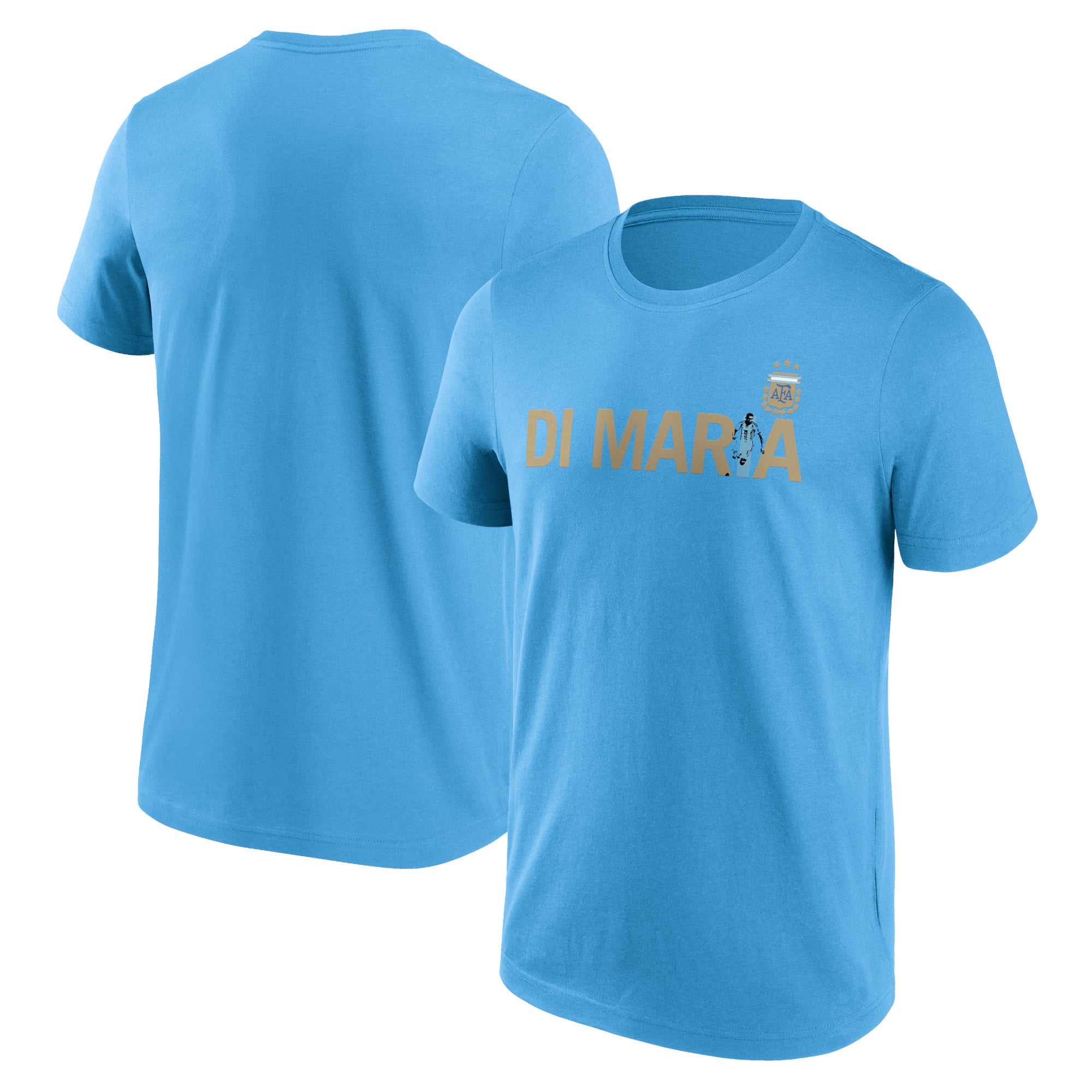 T-shirt grafica con nome e numero Argentina Di María - Sky - Uomo: retailer-supplied image