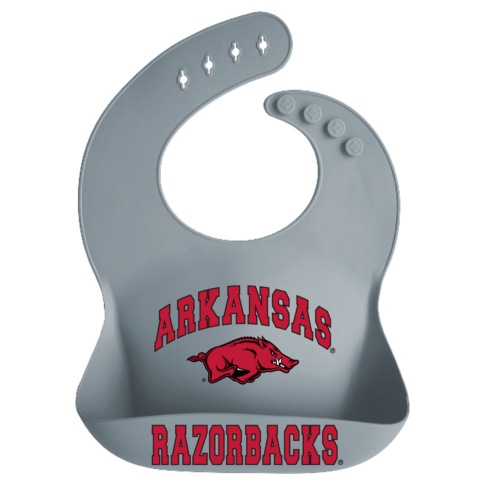 Infant Garb Arkansas Razorbacks Silicone Crumb Catcher Bib