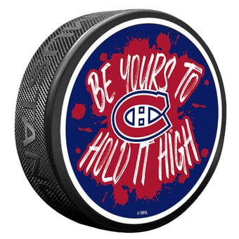 Montreal Canadiens Slogan Hockey Puck