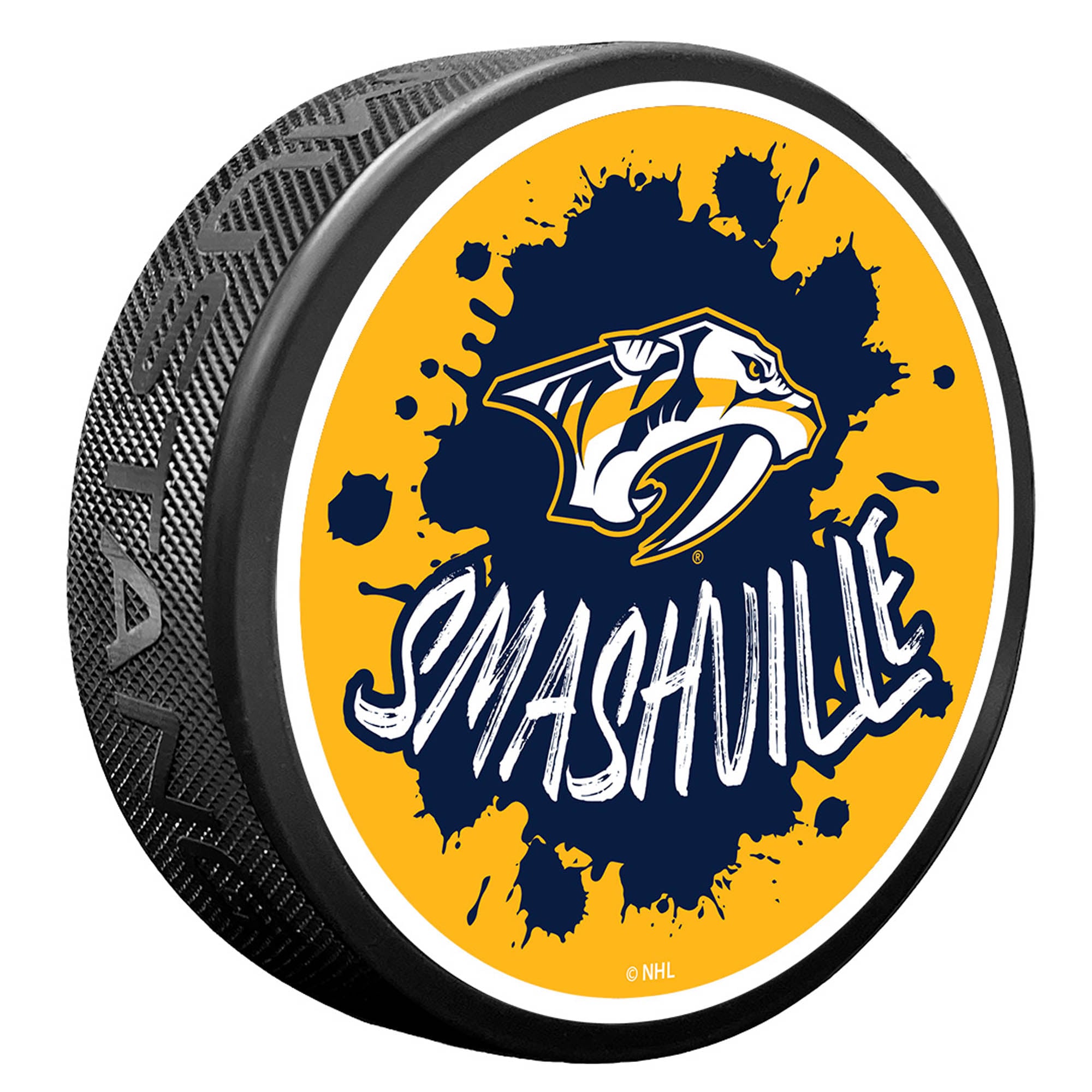 Nashville Predators Slogan Hockey Puck