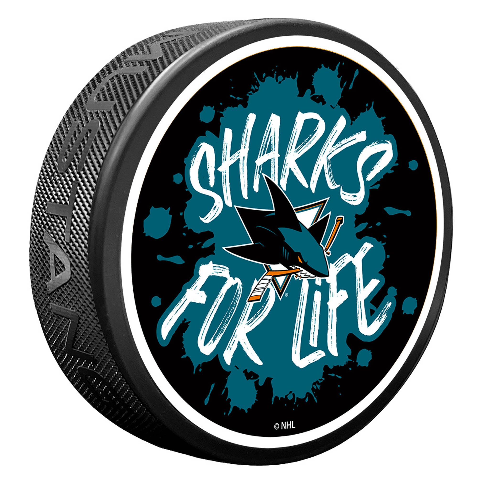 San Jose Sharks Slogan Hockey Puck