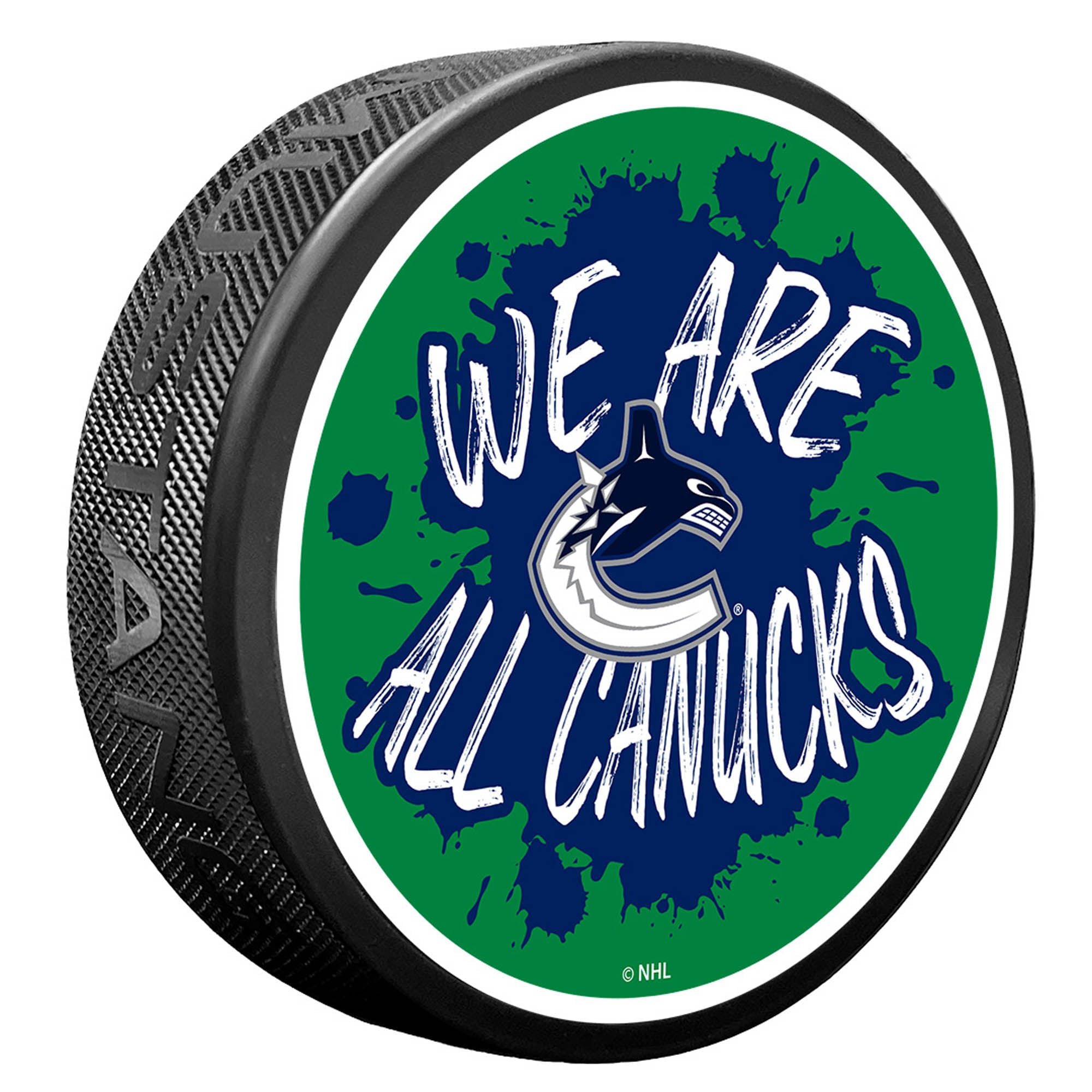 Vancouver Canucks Slogan Hockey Puck