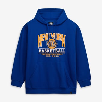 Men's '47 Blue New York Knicks Big & Tall Good Call Headline Pullover Hoodie
