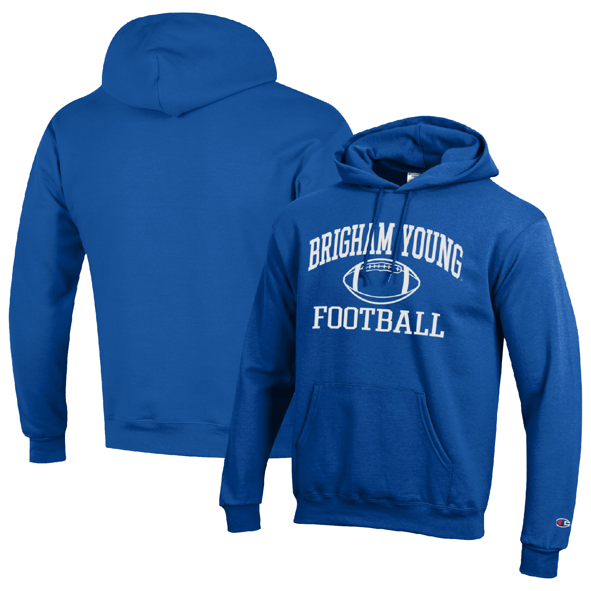 Men’s Champion Royal BYU Cougars Football Icon Pullover Hoodie Men’s Champion Royal BYU Cougars Football Icon Pullover Hoodie
