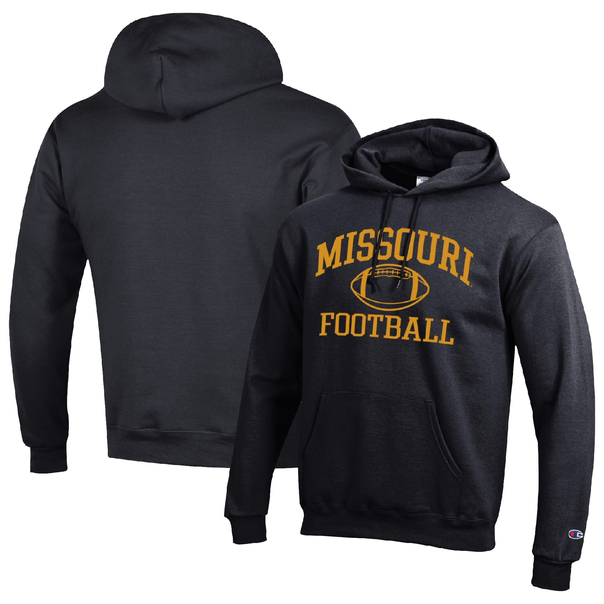 Men's Champion Black Missouri Tigers Football Icon Pullover Hoodie