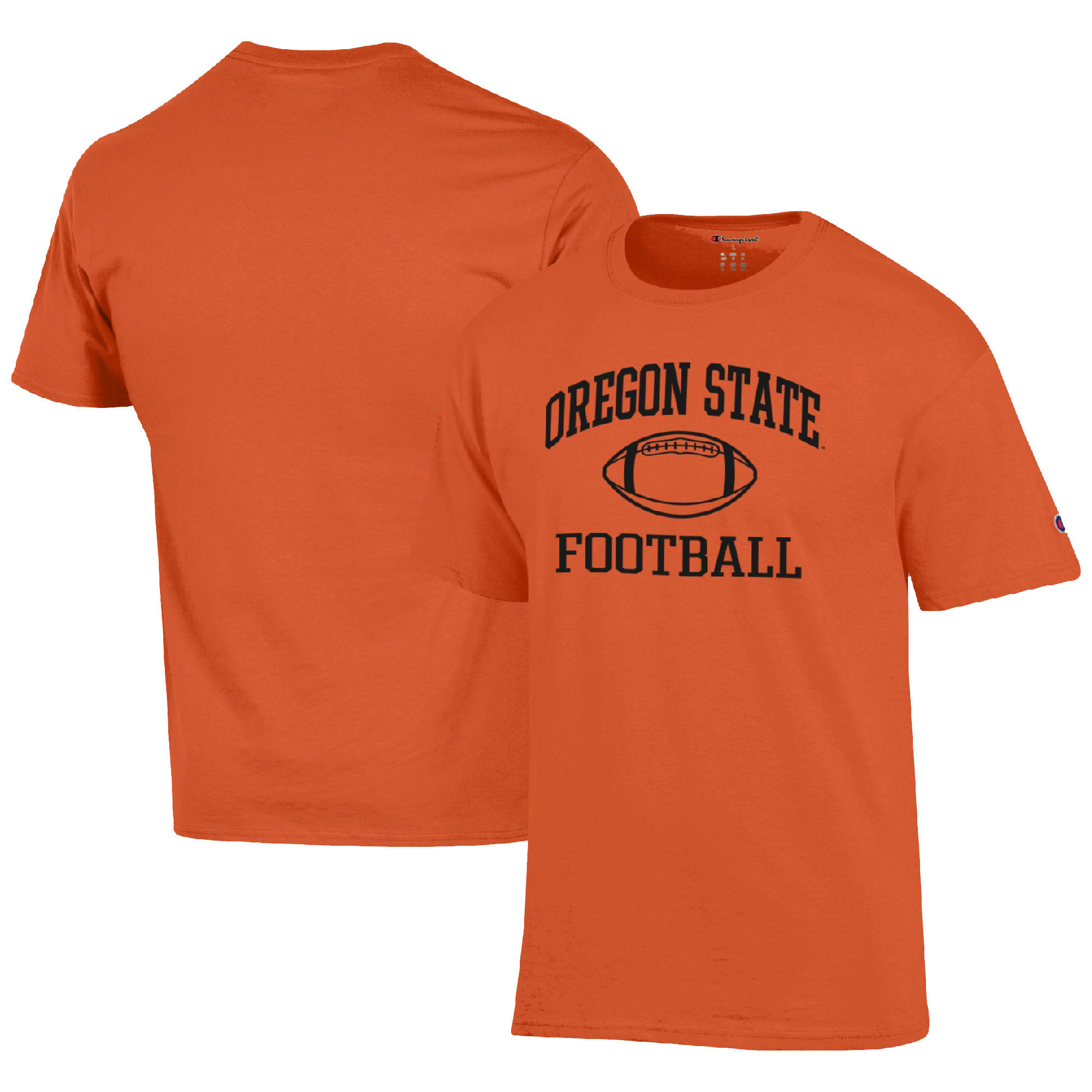 Men's Champion Orange Oregon State Beavers Football Icon T-Shirt