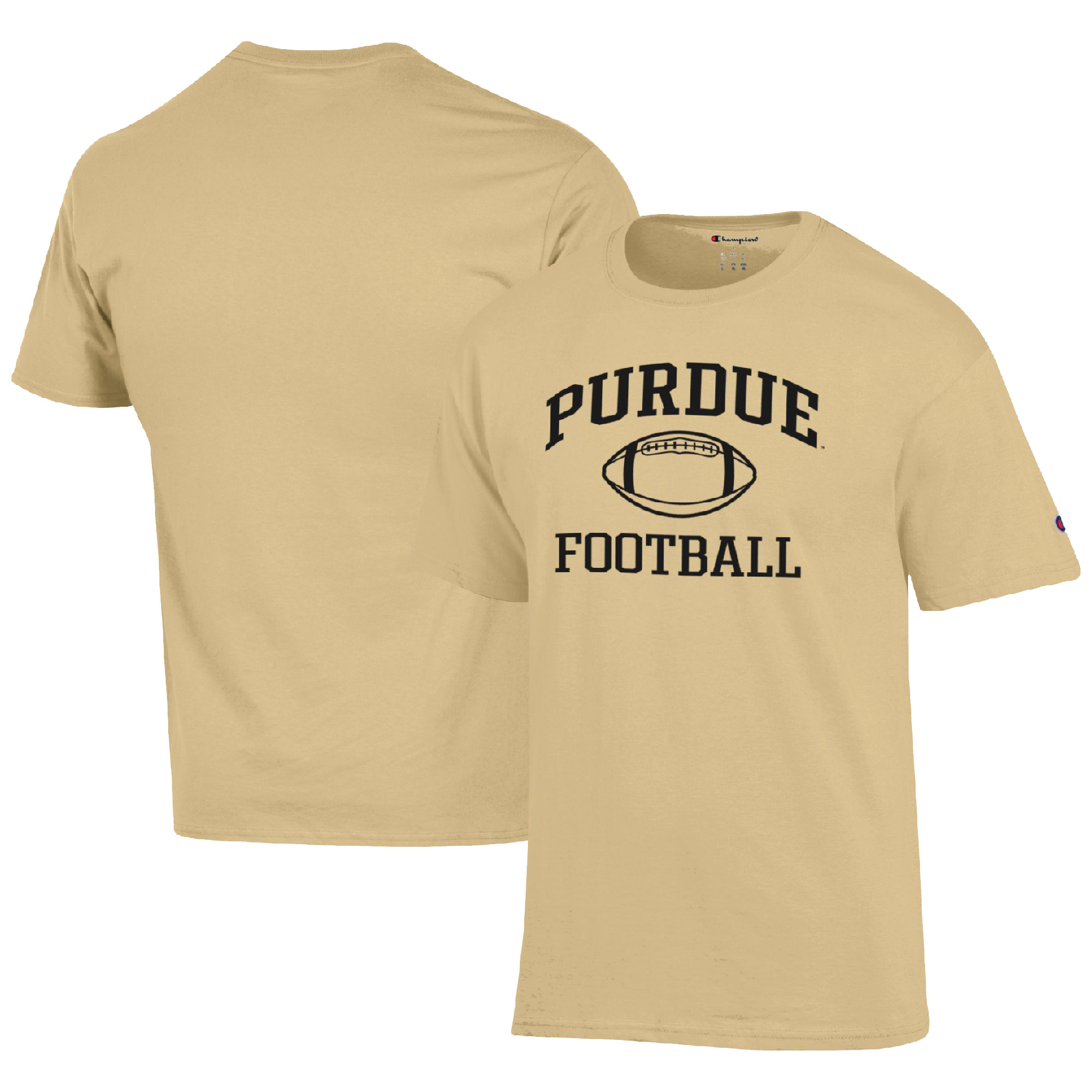 Men's Champion Gold Purdue Boilermakers Football Icon T-Shirt