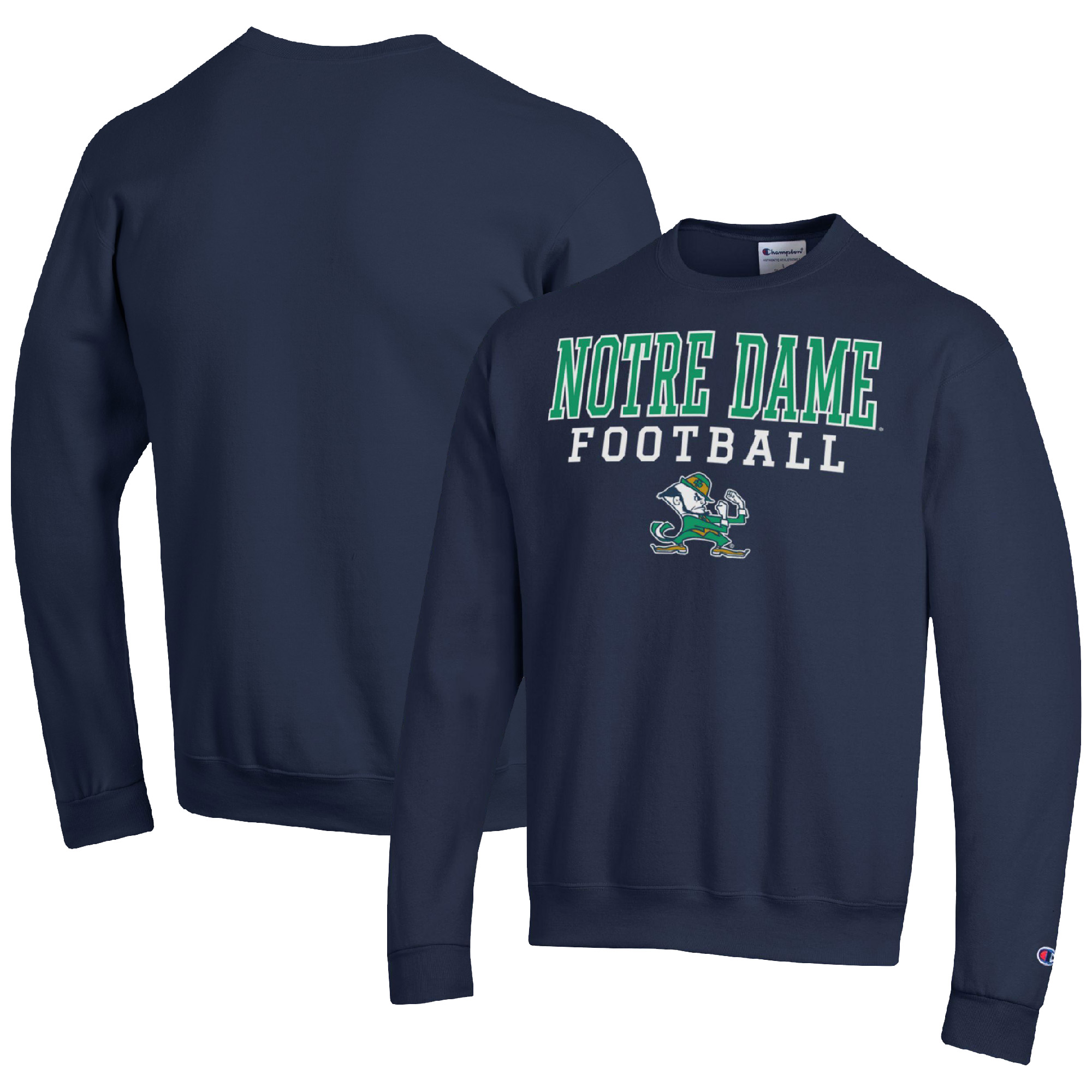 Men’s Champion Navy Notre Dame Fighting Irish Football Stacked Pullover Sweatshirt Men’s Champion Navy Notre Dame Fighting Irish Football Stacked Pullover Sweatshirt