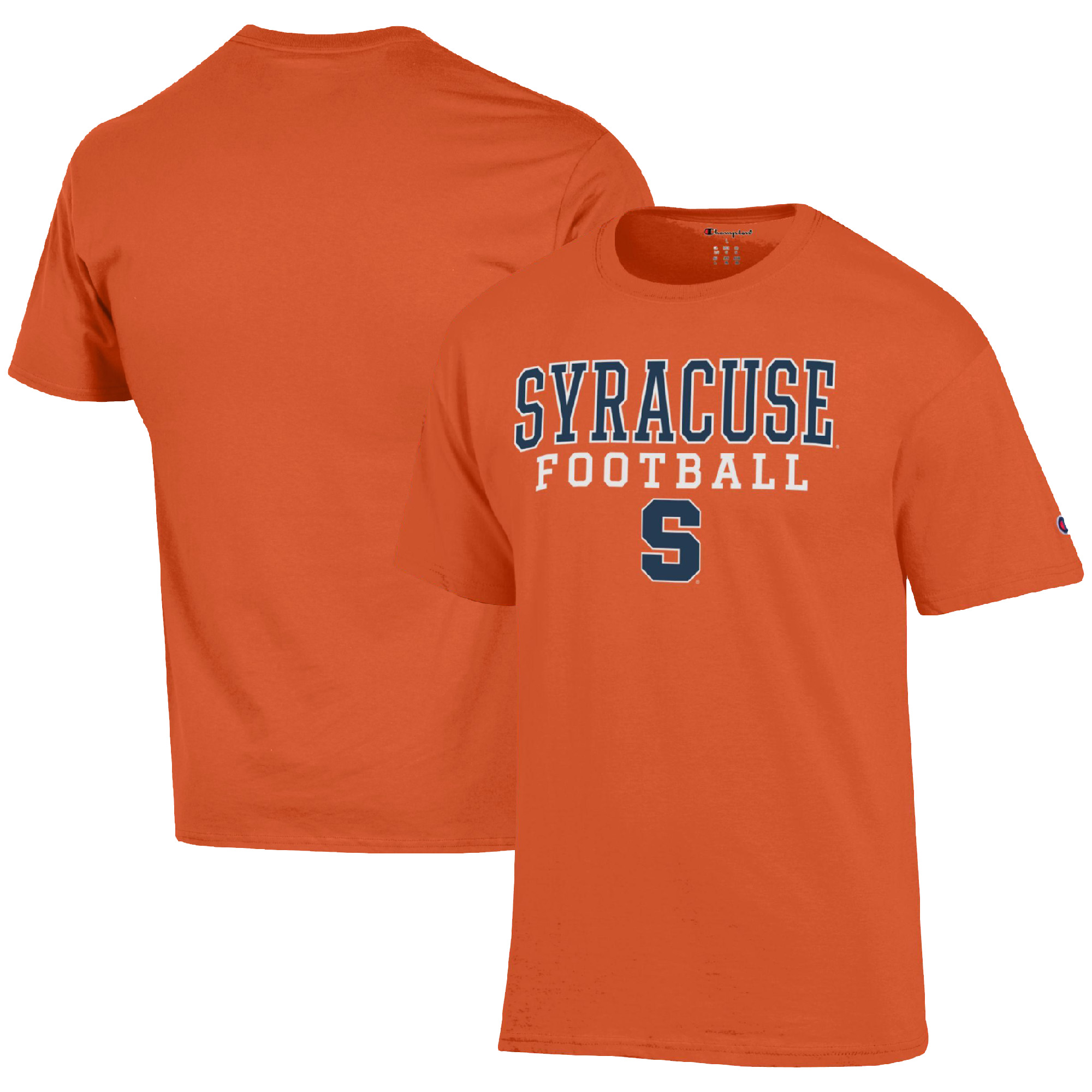 Men's Champion Orange Syracuse Orange Football Stack T-Shirt