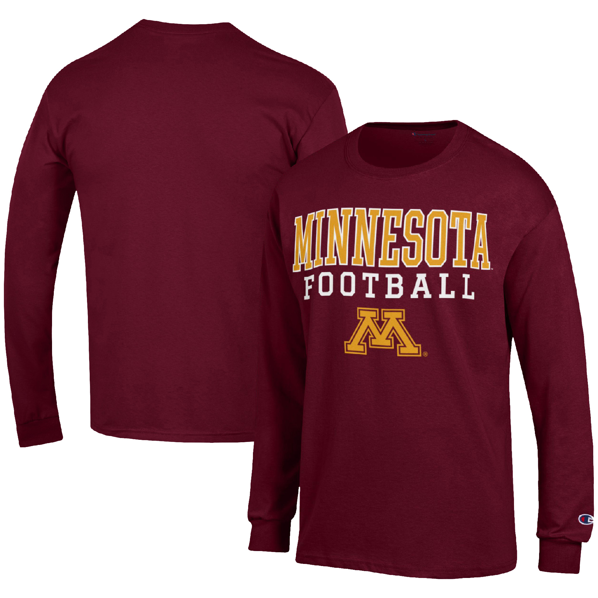 Men’s Champion Maroon Minnesota Golden Gophers Football Stack Long Sleeve T-Shirt Men’s Champion Maroon Minnesota Golden Gophers Football Stack Long Sleeve T-Shirt