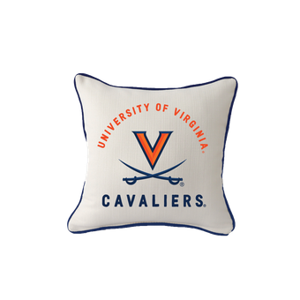 Little Birdie Virginia Cavaliers Square Piped Pillow