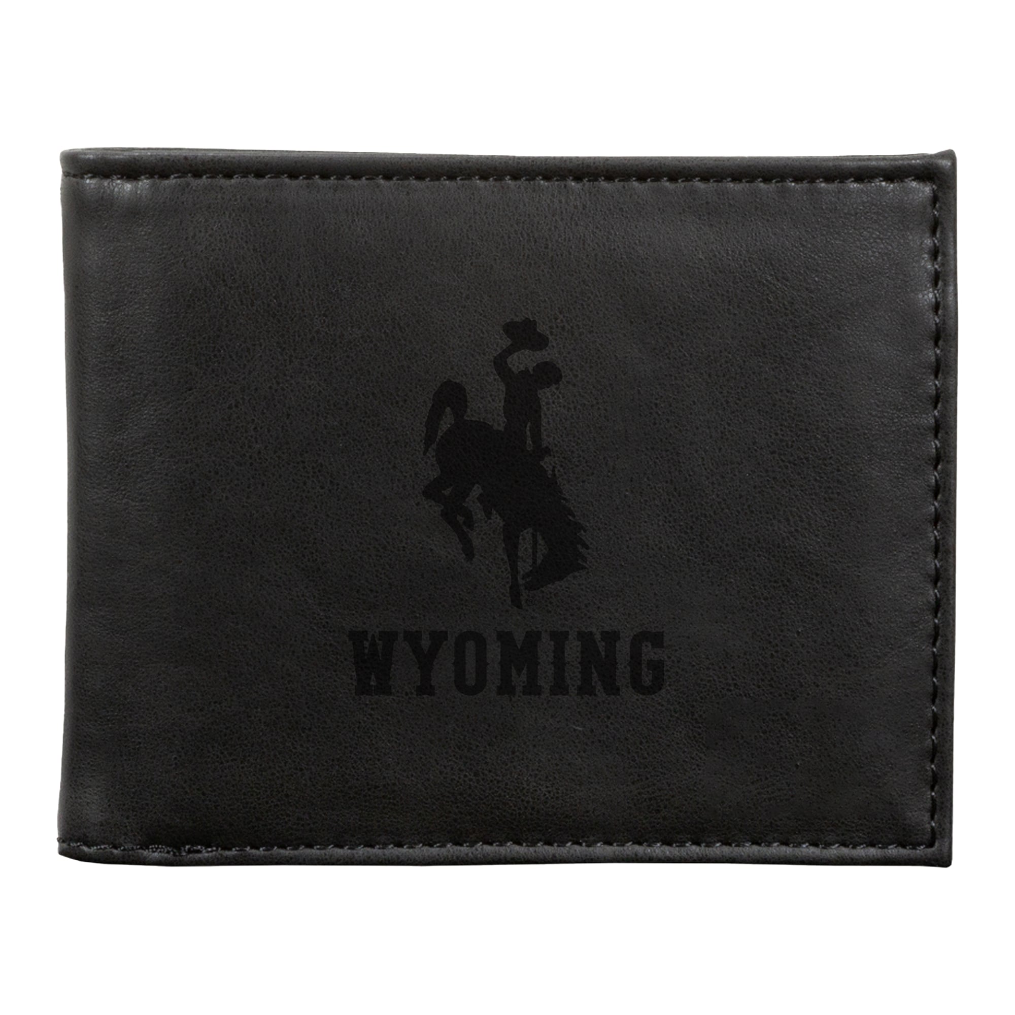 Black Wyoming Cowboys Billfold Wallet